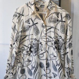 Escada Badminton Blouse White/Black 4